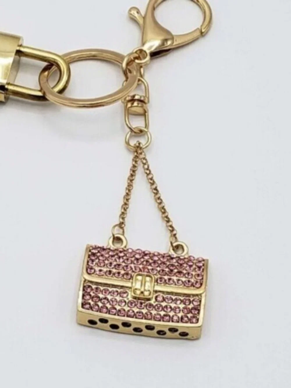 Authentic LV Gold Padlock & Key 🔑 Designer Bag Charm w/ Unbranded Bag Keychain